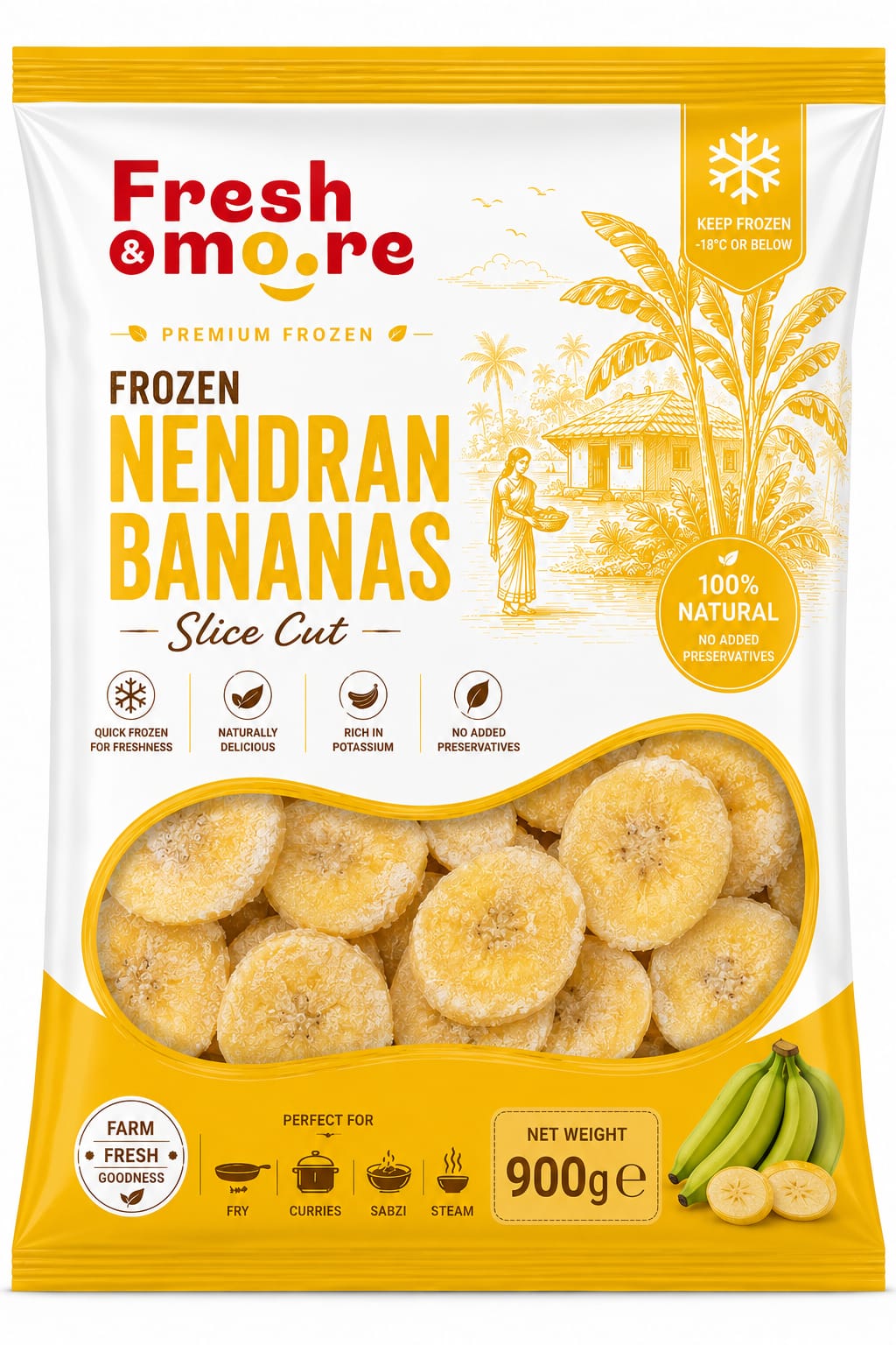 Frozen Banan Slice cut